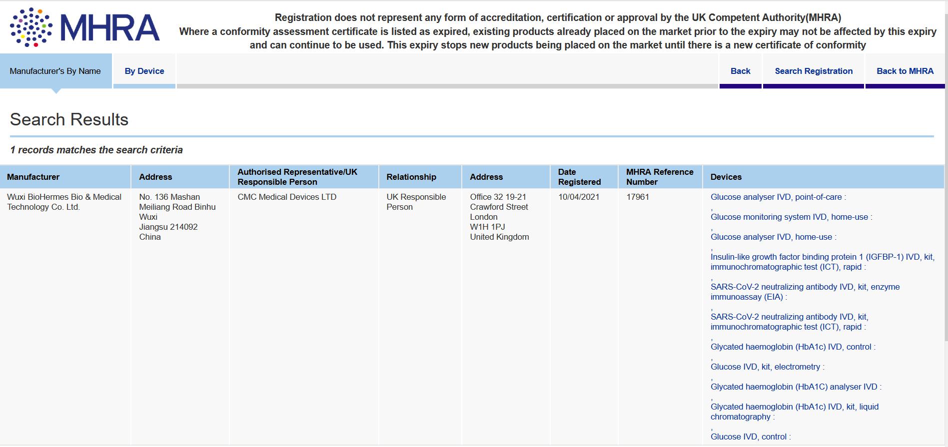 Obtain MHRA Registration Certificate